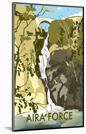 Aira Force, Lake District - Dave Thompson Contemporary Travel Print-Dave Thompson-Mounted Giclee Print