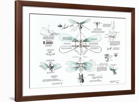 Airborne Bicycle-Jacques Bourcart-Framed Premium Giclee Print