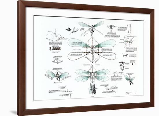 Airborne Bicycle-Jacques Bourcart-Framed Art Print