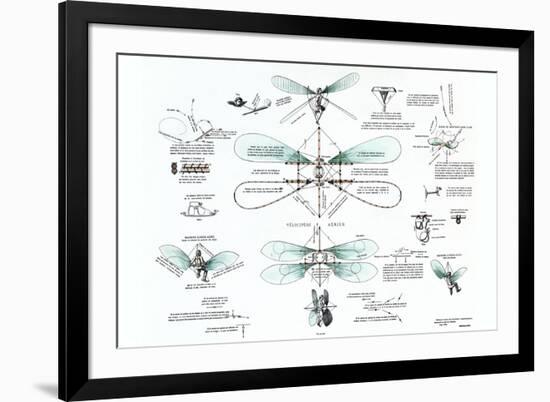 Airborne Bicycle-Jacques Bourcart-Framed Art Print