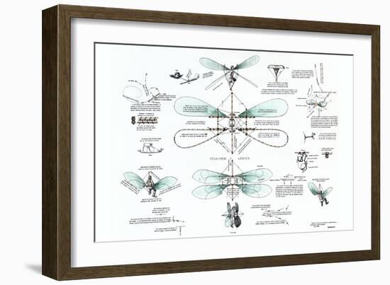 Airborne Bicycle-Jacques Bourcart-Framed Art Print
