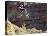 Airborne Bicyclist-null-Stretched Canvas