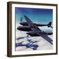 "Airborne Bomber," August 29, 1942-Ivan Dmitri-Framed Premium Giclee Print