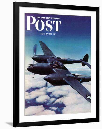 "Airborne Bomber," Saturday Evening Post Cover, August 29, 1942-Ivan Dmitri-Framed Giclee Print