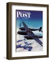 "Airborne Bomber," Saturday Evening Post Cover, August 29, 1942-Ivan Dmitri-Framed Giclee Print