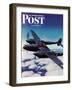 "Airborne Bomber," Saturday Evening Post Cover, August 29, 1942-Ivan Dmitri-Framed Giclee Print