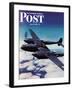 "Airborne Bomber," Saturday Evening Post Cover, August 29, 1942-Ivan Dmitri-Framed Giclee Print