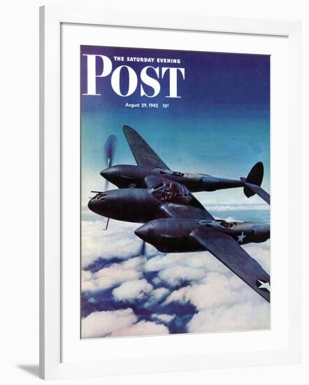 "Airborne Bomber," Saturday Evening Post Cover, August 29, 1942-Ivan Dmitri-Framed Giclee Print