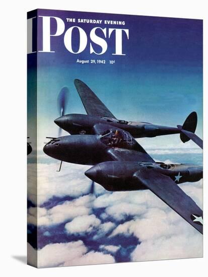 "Airborne Bomber," Saturday Evening Post Cover, August 29, 1942-Ivan Dmitri-Stretched Canvas