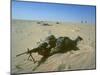 Airborne Division Paratrooper Setting Up flanking position in Desert Shield Gulf Crisis-Ssg Corkran-Mounted Photographic Print