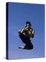 Airborne Martial Artist-null-Stretched Canvas