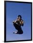 Airborne Martial Artist-null-Framed Photographic Print