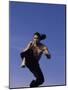 Airborne Martial Artist-null-Mounted Photographic Print
