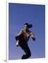 Airborne Martial Artist-null-Framed Photographic Print