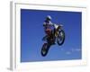 Airborne Motorcyclist-null-Framed Photographic Print