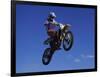 Airborne Motorcyclist-null-Framed Photographic Print