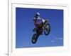 Airborne Motorcyclist-null-Framed Photographic Print