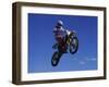 Airborne Motorcyclist-null-Framed Photographic Print