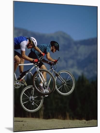 Airborne Mountain Bikes-null-Mounted Premium Photographic Print