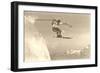 Airborne Skier over Mountains-null-Framed Art Print