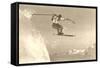 Airborne Skier over Mountains-null-Framed Stretched Canvas