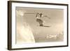 Airborne Skier over Mountains-null-Framed Art Print