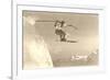 Airborne Skier over Mountains-null-Framed Premium Giclee Print