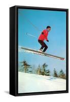 Airborne Skier-null-Framed Stretched Canvas
