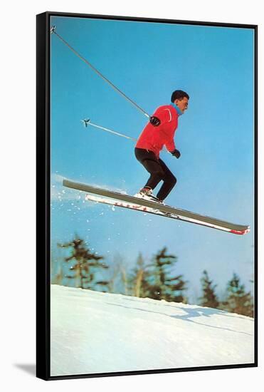 Airborne Skier-null-Framed Stretched Canvas