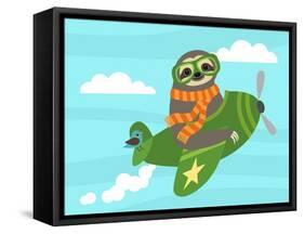 Airborne Sloth-Nancy Lee-Framed Stretched Canvas