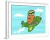 Airborne Sloth-Nancy Lee-Framed Art Print