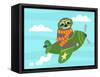 Airborne Sloth-Nancy Lee-Framed Stretched Canvas