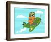 Airborne Sloth-Nancy Lee-Framed Art Print