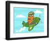 Airborne Sloth-Nancy Lee-Framed Art Print