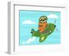 Airborne Sloth-Nancy Lee-Framed Art Print