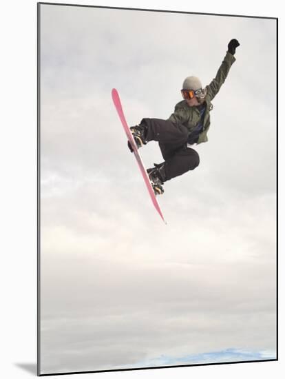 Airborne Snowboarder-null-Mounted Premium Photographic Print