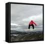 Airborne Snowboarder-null-Framed Stretched Canvas