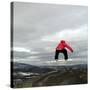 Airborne Snowboarder-null-Stretched Canvas