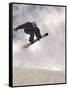 Airborne Snowboarder-null-Framed Stretched Canvas