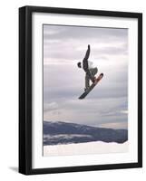 Airborne Snowboarder-null-Framed Premium Photographic Print