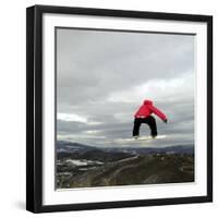 Airborne Snowboarder-null-Framed Photographic Print