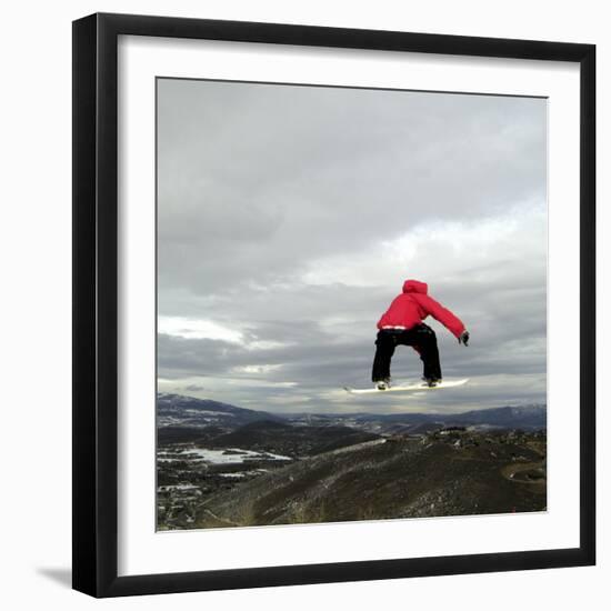 Airborne Snowboarder-null-Framed Photographic Print