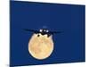 Airbus 330 Passing In Front of the Moon-David Nunuk-Mounted Photographic Print