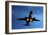 Airbus A320 Airliner Landing At Night-Detlev Van Ravenswaay-Framed Photographic Print