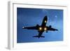 Airbus A320 Airliner Landing At Night-Detlev Van Ravenswaay-Framed Photographic Print