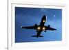 Airbus A320 Airliner Landing At Night-Detlev Van Ravenswaay-Framed Photographic Print