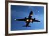 Airbus A320 Airliner Landing At Night-Detlev Van Ravenswaay-Framed Photographic Print