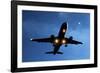 Airbus A320 Airliner Landing At Night-Detlev Van Ravenswaay-Framed Photographic Print