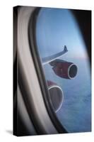 Airbus A340 Aircraft, View Out of the Window with Engine and Wing-Jon Arnold-Stretched Canvas