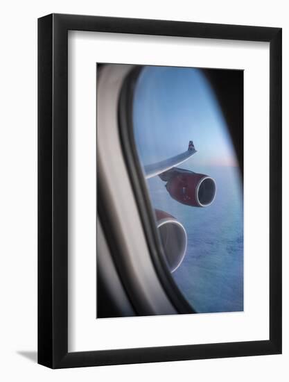 Airbus A340 Aircraft, View Out of the Window with Engine and Wing-Jon Arnold-Framed Photographic Print